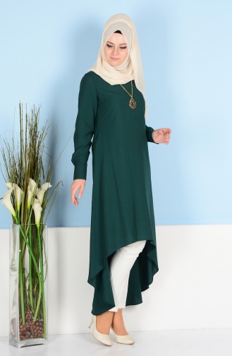 Viscose Asimetric Tunic 2033-18 Light Jade Green 2033-18