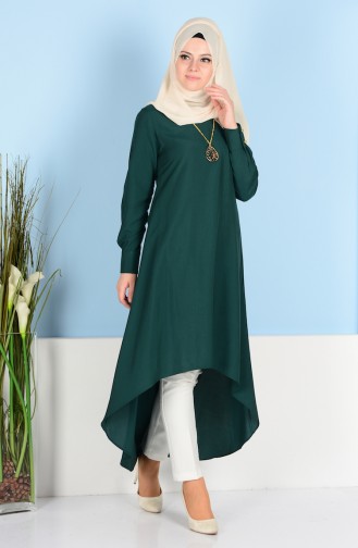 Viscose Asimetric Tunic 2033-18 Light Jade Green 2033-18