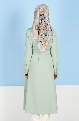 Coat with Belt 1487-02 Almond Green 1487-02