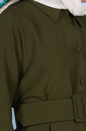 Coat with Belt 1487-08 Khaki 1487-08