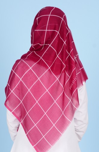 Decorated Cotton Shawl 50302-14 Fuchsia 14