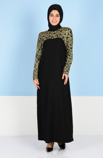 Schwarz Hijab-Abendkleider 2020-01