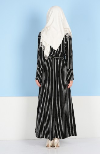Black Hijab Dress 7256C-01