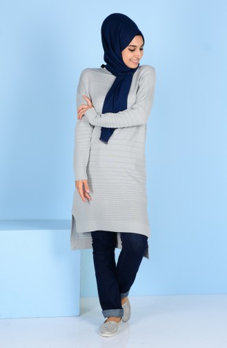 Yarasa Kol Tunik 2255-06 Açık Gri