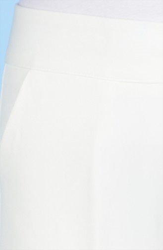 Straight Leg Trousers 1002-03 White 1002-03
