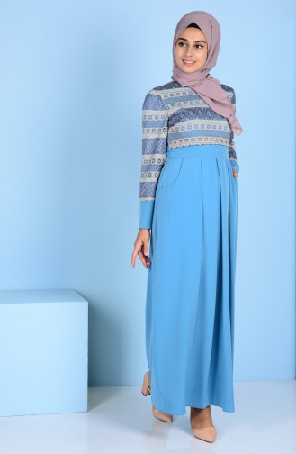 Blue İslamitische Jurk 3147-04