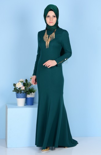 Petroleum Hijab-Abendkleider 7001-06