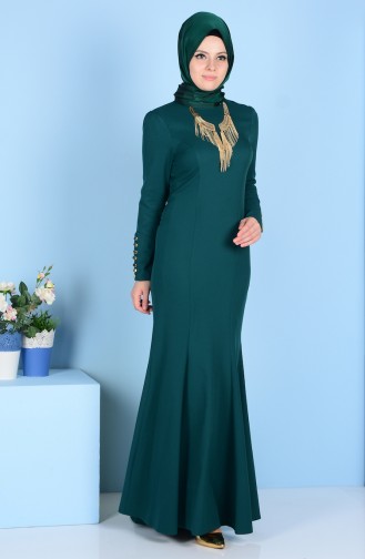 Petroleum Hijab-Abendkleider 7001-06