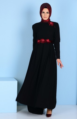 Black İslamitische Jurk 3164-05