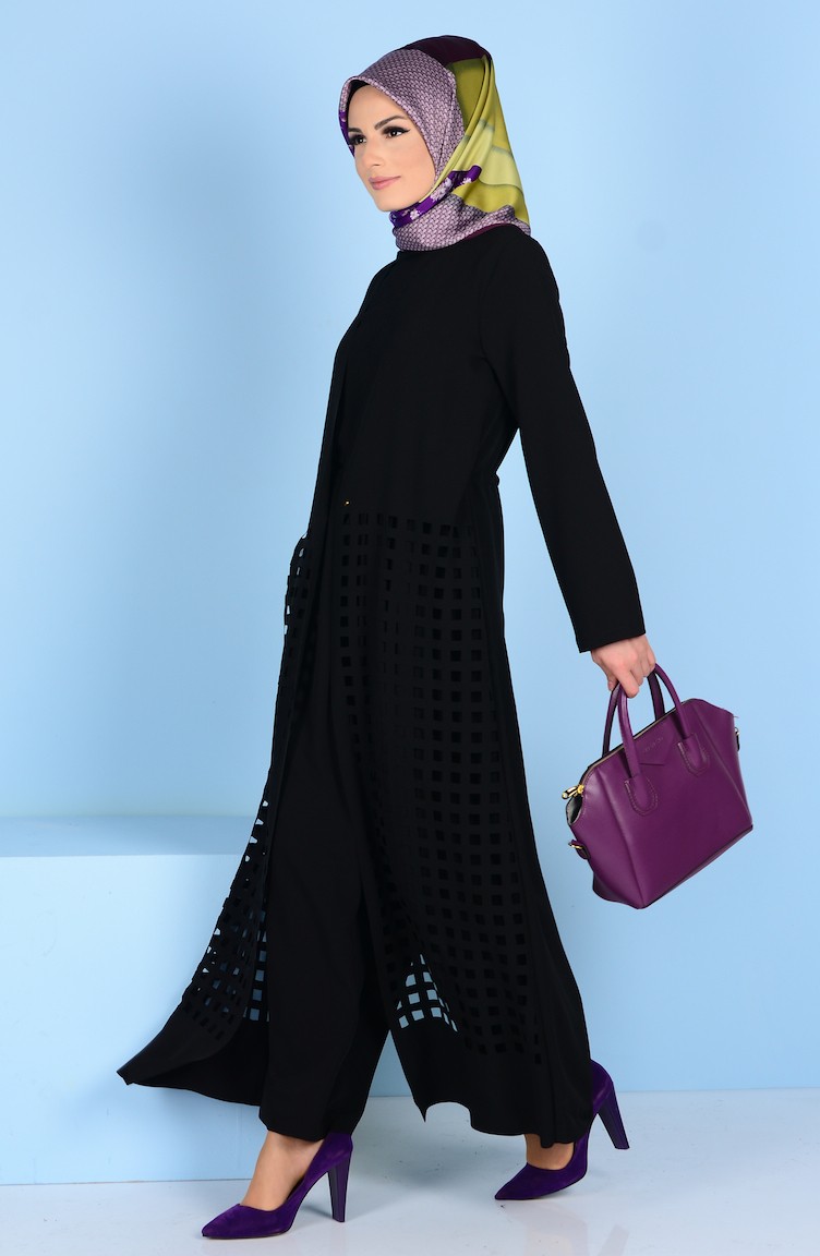 Lazer Kesim Tulum 5668-05 Siyah