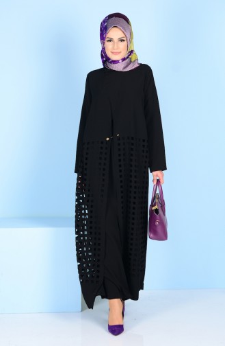 Lazer Kesim Tulum 5668-05 Siyah