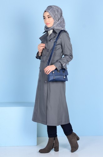 Trenchcoat with Buttons 1907-01 Grey 1907-01