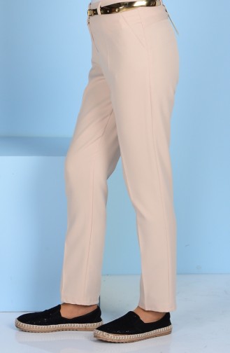 Trousers with Belt 2067-01 Cream 2067-01
