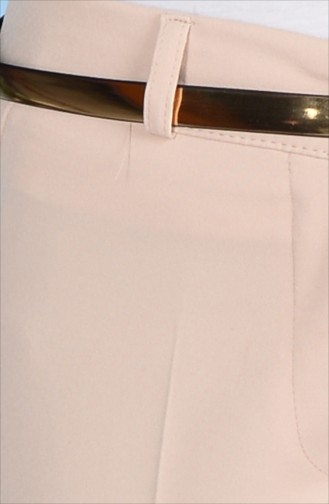 Trousers with Belt 2067-01 Cream 2067-01