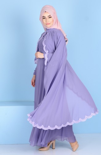 فستان لون ليلكي 1087-01