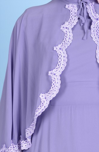 Violet Hijab Evening Dress 1087-01