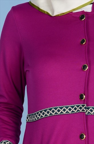 Coat with Buttons 0494-07 Purple 0494-07