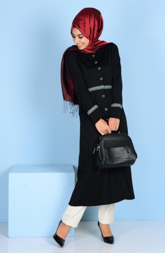 Coat with Buttons 0494-06 Black 0494-06