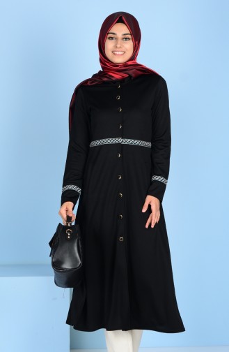 Coat with Buttons 0494-06 Black 0494-06