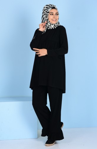 Tunic and Trouser Double Suit 4196-01 Black 4196-01
