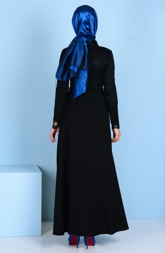 Kleid mit Spitzen 3162-02 Schwarz 3162-02