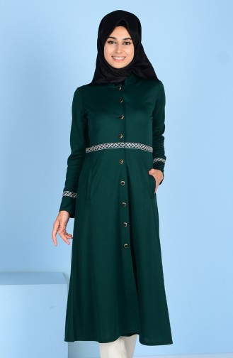 Coat with Buttons 0494-01 Green 0494-01