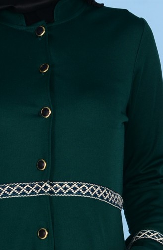 Coat with Buttons 0494-01 Green 0494-01