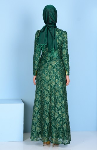 Robe Hijab Vert emeraude 3117-02