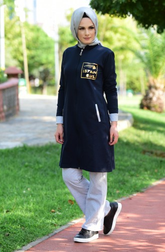 Islamic Sportswear Suit 17034-02 Navy Blue 17034-02