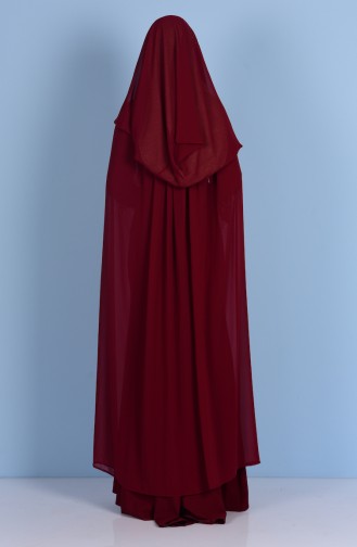 Pelerinli Taşlı Abiye Elbise 7001-04 Bordo