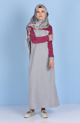 فستان رمادي 1482-06