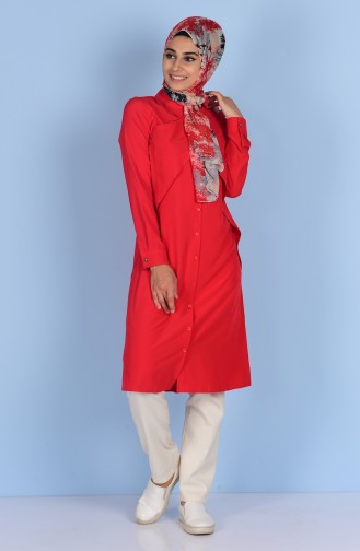 Tunic with Buttons 0117-02 Red 0117-02