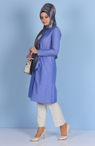 Tunika mit Gürtel 6259-13 Blau 6259-13