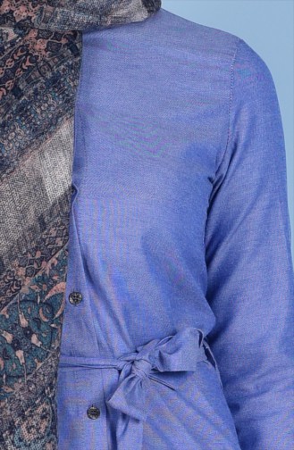 Tunika mit Gürtel 6259-13 Blau 6259-13