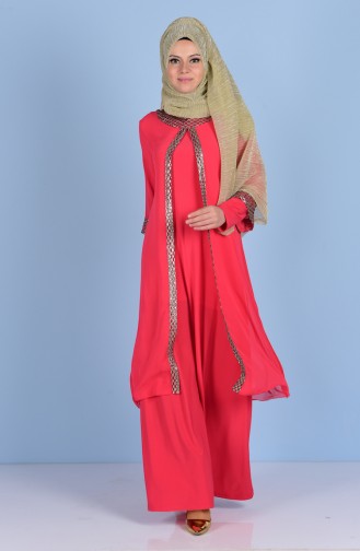 Habillé Hijab Corail 7005-03