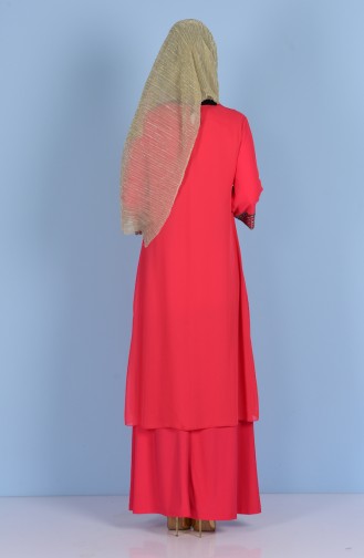 Robe de Soirée Paillette 7005-03 Corail 7005-03