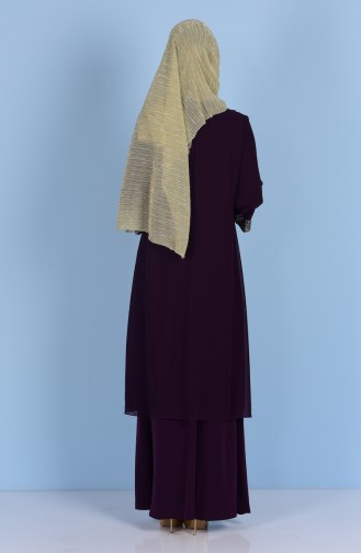Robe de Soirée Paillette 7005-05 Pourpre 7005-05