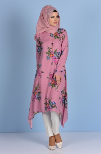 Decorated Tunic 2089-02 Pink 2089-02