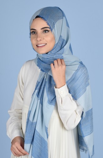 Double Colour Net Shawl 50310-03 Blue Ice Blue 03