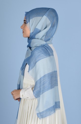 Double Colour Net Shawl 50310-03 Blue Ice Blue 03