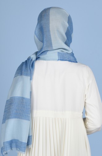 Double Colour Net Shawl 50310-03 Blue Ice Blue 03
