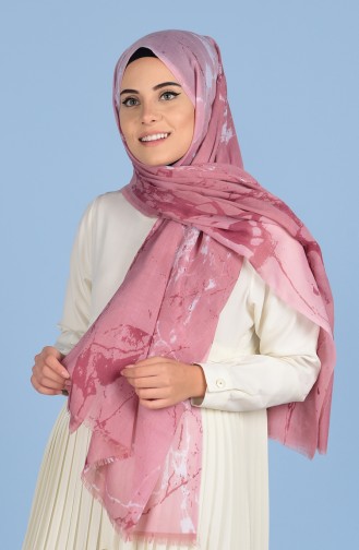 Decorated Cotton Shawl 50311-02 Dry Rose 02