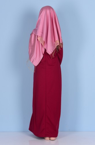 فستان بتصميم سادة مع سحاب  1489-05