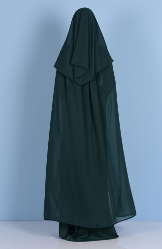 Pelerinli Taşlı Abiye Elbise 7001-01 Zümrüt Yeşil