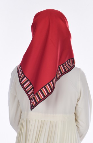 Decorated Twill Scarf 50320-15 Light Red 15