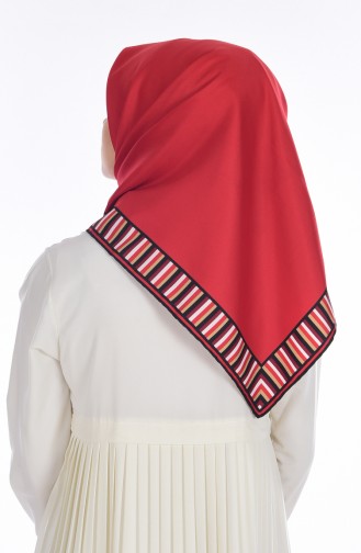 Decorated Twill Scarf 50320-15 Light Red 15