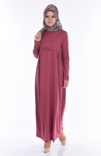 Ruched Dress 1485-09 Dry Rose 1485-09