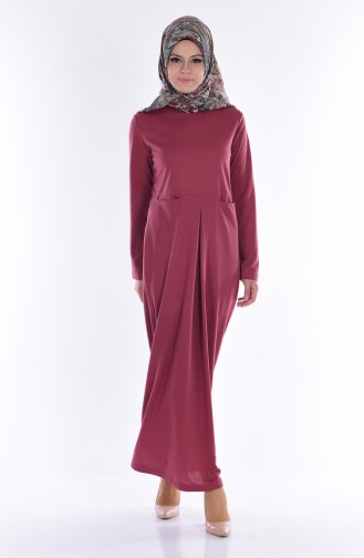 Robe Hijab Rose Pâle 1497-06