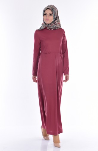 Beige-Rose Hijab Kleider 1497-06