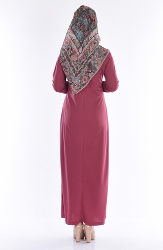 Dusty Rose Hijab Dress 1497-06